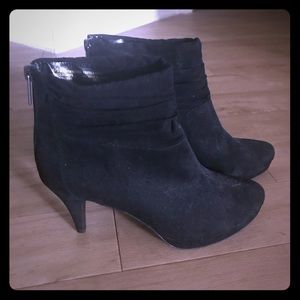 New Black Suede Booties